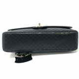Chanel 1996-97 Single Flap Medium Micro Quilt Black Flap Leather Shoulder Bag