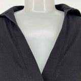 Vince Women's Black Size M Collared Long Sleeve