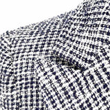 rag & bone Preston Women's Navy White Size 4 Double Breasted Tweed Blazer