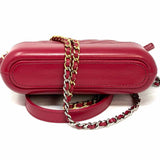 Chanel 2018-19 Gabrielle Double Zip WOC Cranberry Made in Italy Crossbody