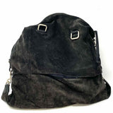 Club Monaco Black Hobo Suede Y2K Messenger Bag