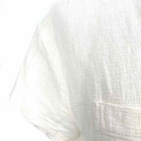 Madewell Women's Off-White Size XS Button Down Linen Blend Short Sleeve Top