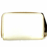 Dooney & Bourke White Zip-Around Pebbled Leather Coin Purse