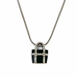 Brighton Silver tone Pendant 18" Purse Necklace