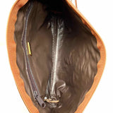 Mark Baren Brown Envelope Patchwork Leather Clutch