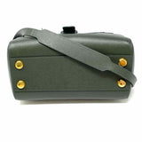 Senreve Midi Maestra Forest Green Pebbled Leather Convertible Backpack Satchel