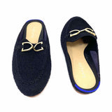 ROTHY'S Double Bit Loafer Women's Black Size 7.5 Flat Knit Horsebit Mules