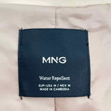 MNG Women's Beige Size M Button Down Water Repellent Jacket