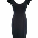 BLACK HALO Women's Black Size 4 sheath Cap Sleeve Dress