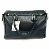Coach Mini Bennet Black Boston Pebbled Leather Satchel