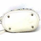 Patricia Nash Otavia White Black Bucket Floral Leather Satchel