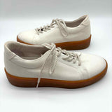 jenni kayne Women's White Size 40/9.5 Lace-up Canvas Sneakers