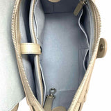 Senreve Mini Maestra Taupe Convertible Pebbled Leather Crossbody