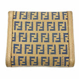 Fendi Beige Tri-fold Zucca Wallet