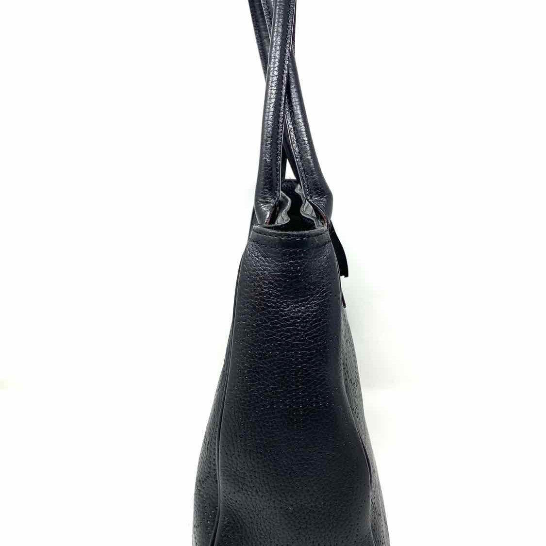 Kate Spade Noel Rue Black perforated Pebbled Leather Tote