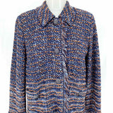 ST. JOHN Women's Navy Orange Size 8 Collared Tweed Jacket