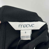 maeve Women's Black Beige Size S Sleeveless Color Block Dress