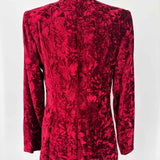 Andrea Polizzi Women's Red Size 4 Crushed Velvet Jacket & Pants Set