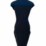 Alexander Wang Women's Black Navy Size M sheath Color Block Dress