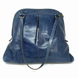 HOBO INTERNATIONAL Delaney Blue Zip-Around Leather Tote