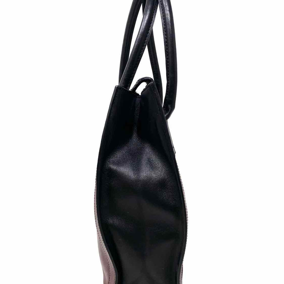 LOEFFLER RANDALL Burgundy Red / Black Saffiano Leather Tote