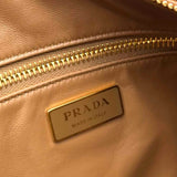 Prada Aimee Large Caramel Hobo Leather Shoulder Bag