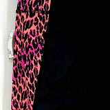 Betsey Johnson Women's Black / Pink Size L Crop Leopard Leggings