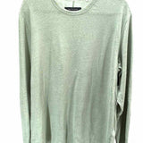 rag & bone Men's Green Size M Crew Neck Linen Blend Long Sleeve Shirt