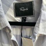 Rails Women's White Purple Size S Button Down Flannel Gingham Long Sleeve