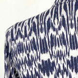 Velvet Women's Blue/White Size M Long Sleeve Abstract Cardigan