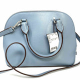 DKNY Bryant Blue Half Dome Leather Satchel