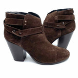 rag & bone Harrow Women's Brown Size 38.5/8 Block Heel Suede Bootie