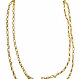 Trifari Gold Tone Chain Link Style 54" Necklace