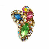Weiss Pastel Cluster Aurora Borealis Crystal Earrings