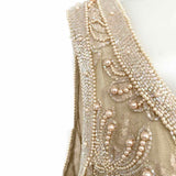 Laurence Kazar Women's Ivory Size 2X 2 Piece Rayon Beaded Skirt Set
