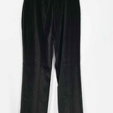 ST. JOHN COUTURE Women's Black Size 4 High Rise Velvet Wide Leg Pants