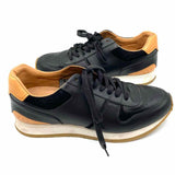 LOUIS VUITTON 2016 Abbesses Men's Black Shoe Size 9 Leather Sneakers