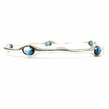 IPPOLITA 925 Sterling Silver Thin Blue Topaz Bangle