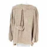 Magnolia Pearl Love Label Potters Women's Beige Size L Burlap Jacket