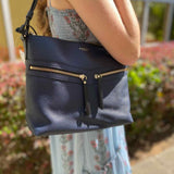 Radley London Smith Street Medium Navy Blue Square Zip Shoulder Bag