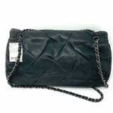 Chanel 2010-11 Glint Iridescent Charcoal Flap Leather Made in Italy Shoulder Bag