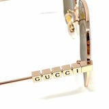 Gucci Metal Rose Gold Tone Square GG1434S Sunglasses
