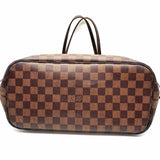 LOUIS VUITTON 2015 Neverfull MM Coated Canvas Brown Damier Ebene Tote