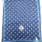 Lauren by RL Silk Navy Long 56" Polka Dot Scarf