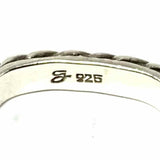 Estate size 6 .925 Sterling Silver Square Rope Ring