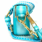 Marc Jacobs The Fluoro Edge Snapshot Blue ombre Saffiano Leather Crossbody