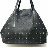 JIMMY CHOO Black Pimlico Star Studded Leather Tote
