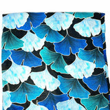 Blue Gold 70" Ginko Leaf Scarf