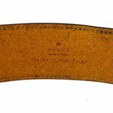 Gucci GG Rose Gold Tone Bamboo Style Buckle Size 30/75 XS Black Belt
