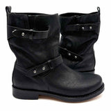 rag & bone Women's Black Size 38/7.5 Ankle Leather Moto Boots